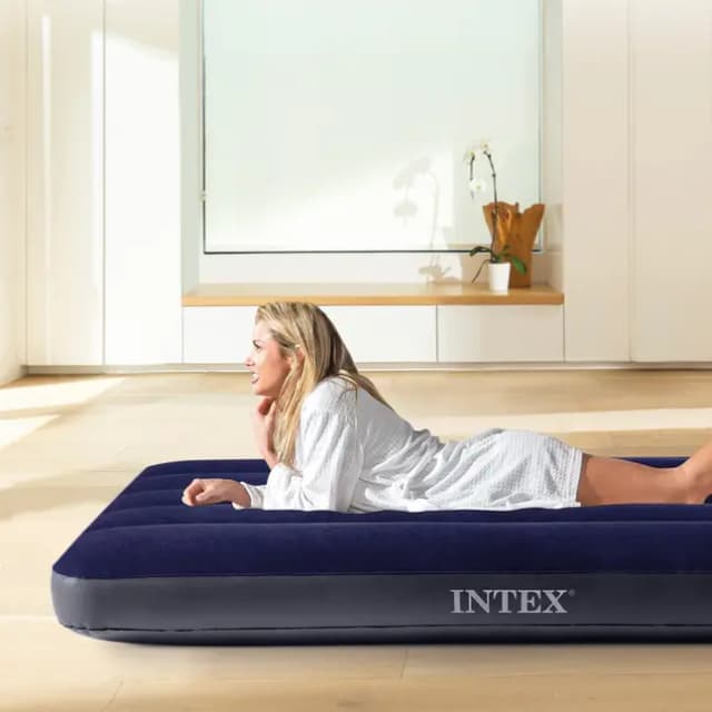 Matelas gonflable 1 personne sans Pompe - Intex - 76x191x25 cm